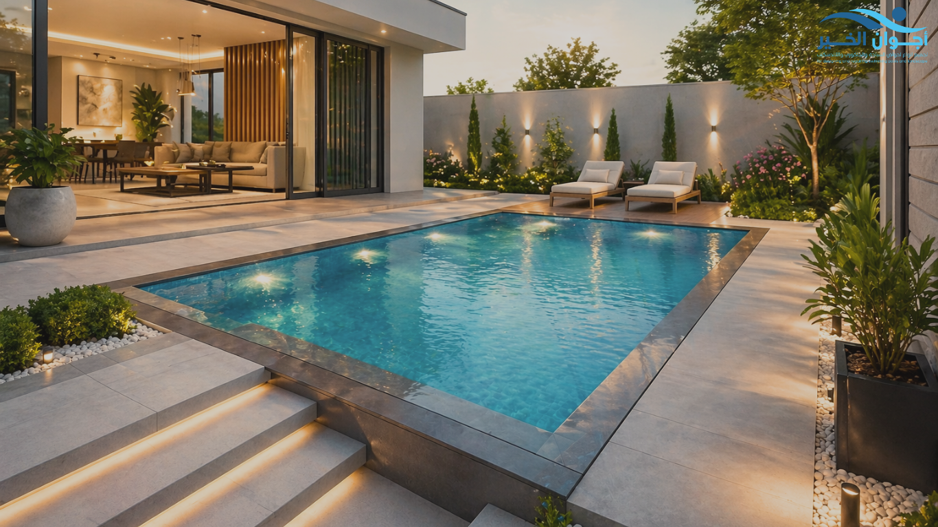 انشاء حوض سباحة منزلي